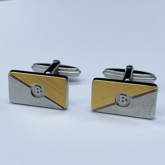 Bally Silver and Gold Tone Cufflinks Set - Picture 5 of 11